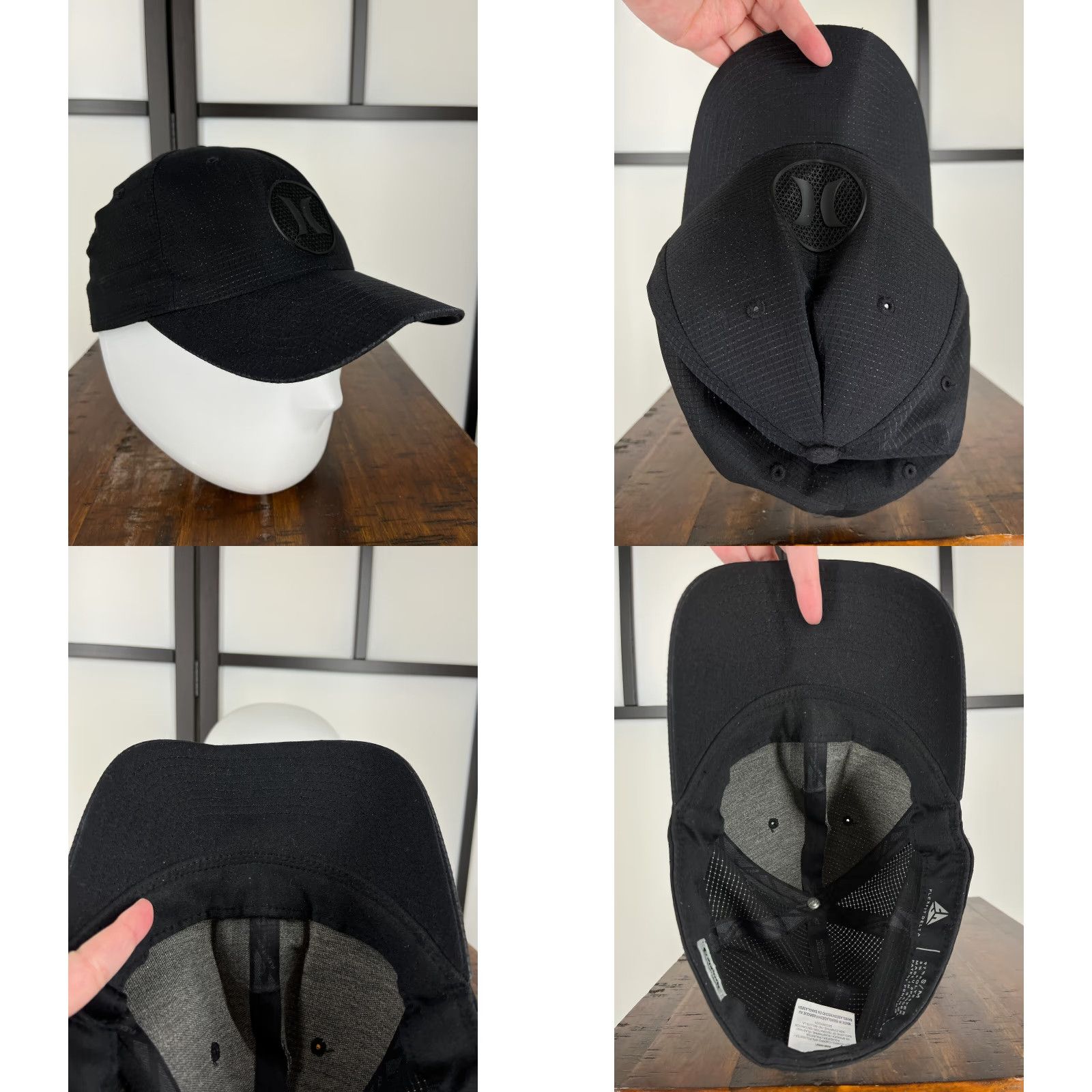 Hurley Hurley Hat Cap Fitted Adult M Black Delta Poly Skate Size ONE SIZE - 8 Thumbnail