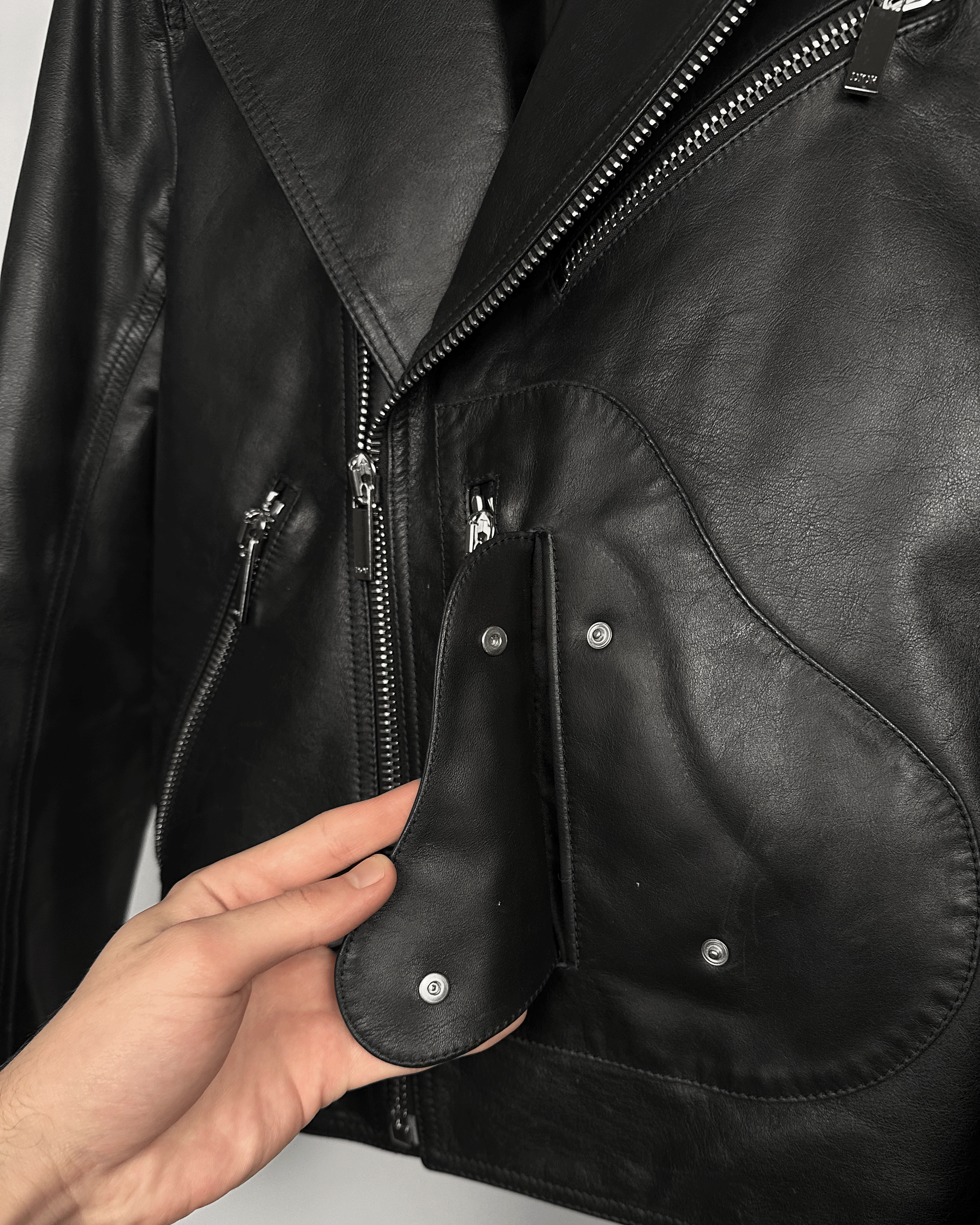 Dior Dior Homme Saddle Pocket Biker Leather Jacket Size US M / EU 48-50 / 2 - 6 Thumbnail