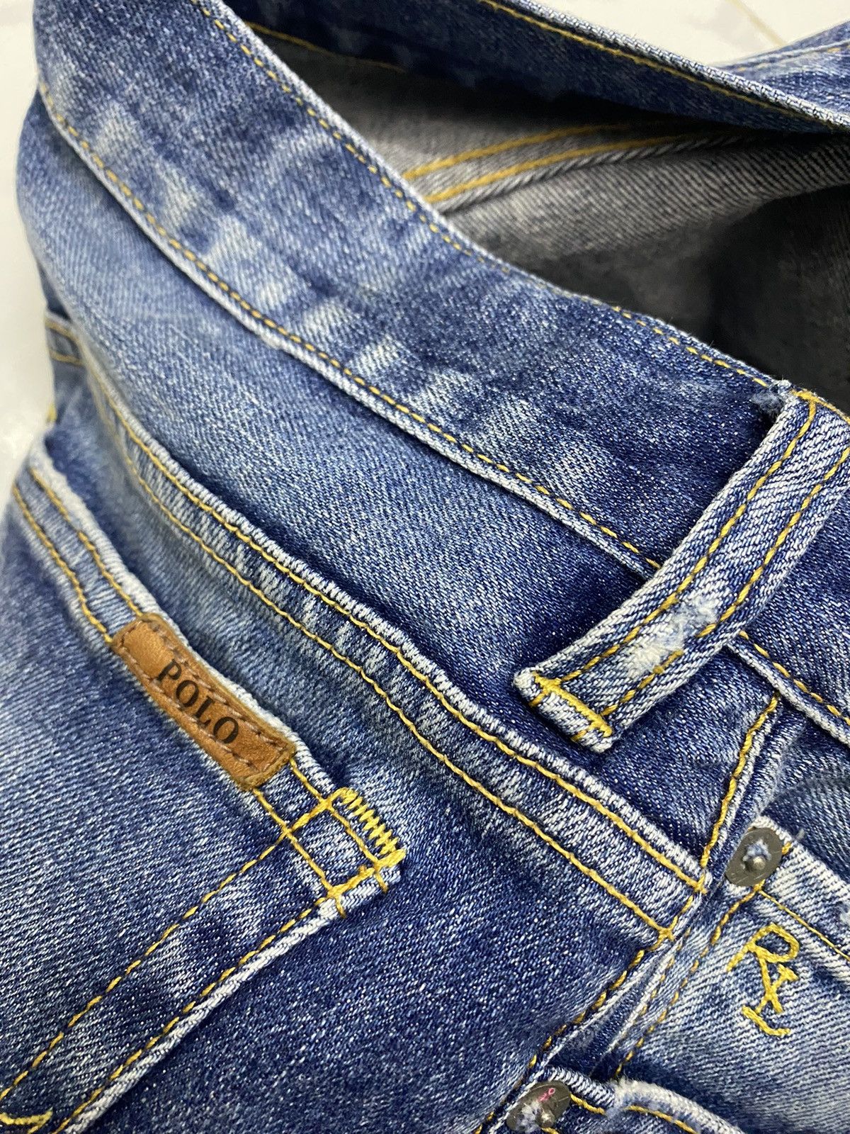 Polo Ralph Lauren POLO RALPH LAUREN DISTRESSED SLIM FIT DENIM JEANS Size US 28 / EU 44 - 12 Thumbnail