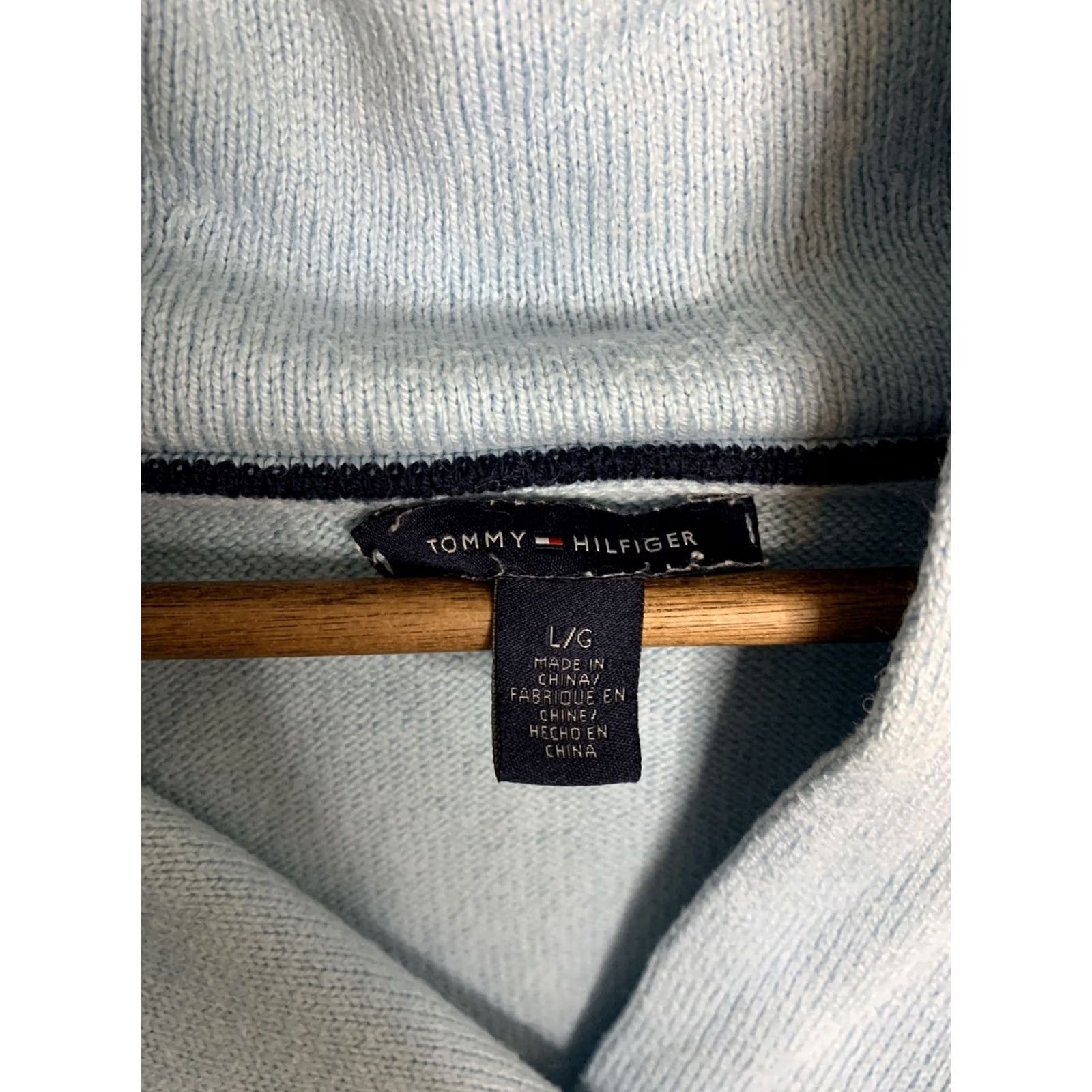 Tommy Hilfiger VINTAGE Tommy Hilfiger Womens Pullover Sweater Blue Sz L #169 Size L / US 10 / IT 46 - 6 Thumbnail