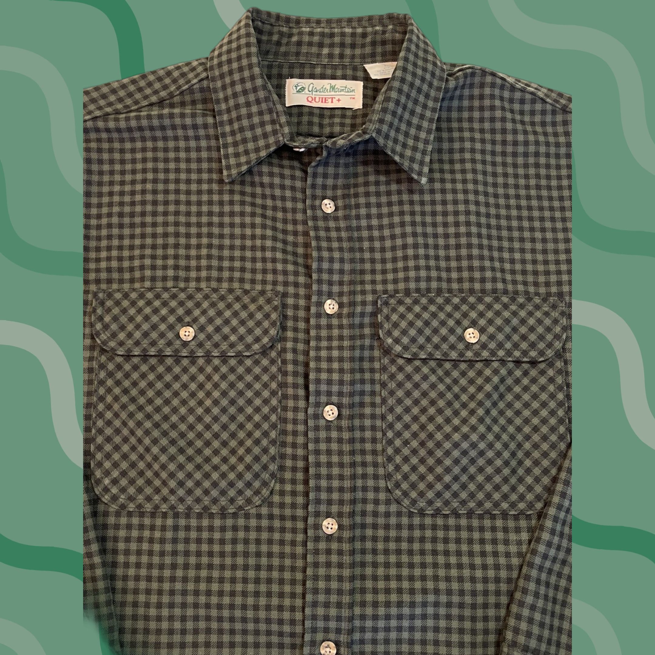 Vintage VINTAGE Gander Mountain Shirt Button-Up Mens XL Plaid Crew Collared Outdoor Hunting Green Blue 80s 90s USA Size US XL / EU 56 / 4 - 1 Thumbnail