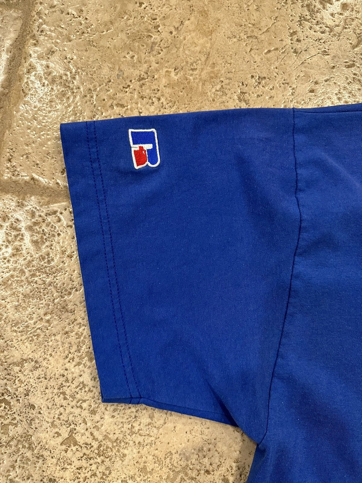 MLB × Russell Athletic × Vintage Vintage Phillies Russel Athletic Blue Quarter Button Up Tee Size US XL / EU 56 / 4 - 6 Thumbnail