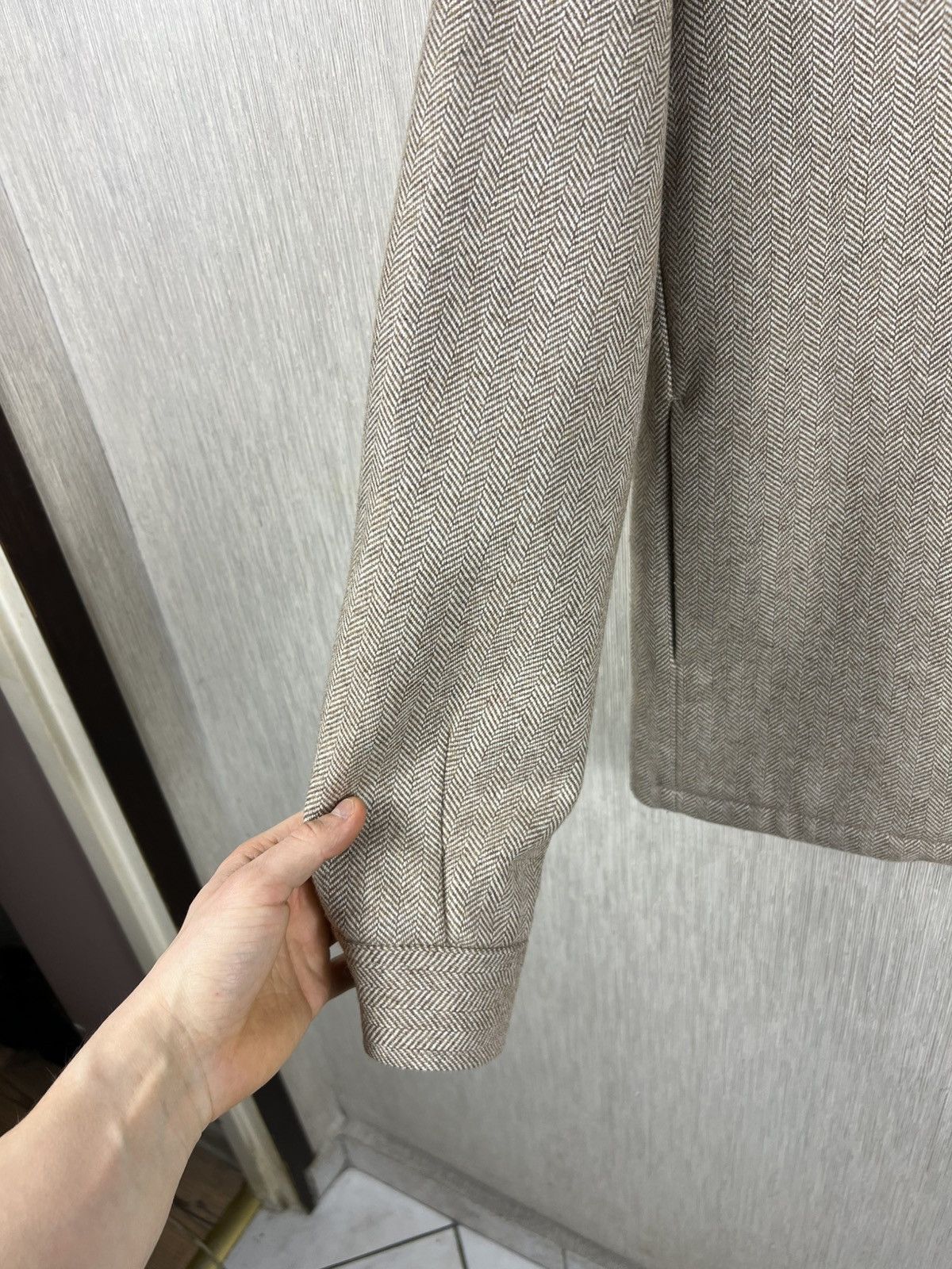 Holzweiler Holzweiler gabo shirt jacket sand wool herringbone button up Size US S / EU 44-46 / 1 - 8 Thumbnail