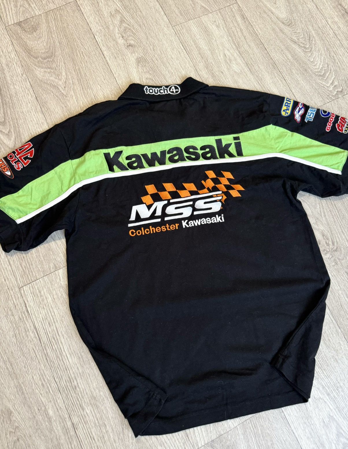 Vintage 🔷Vintage Kawasaki Racing Polo 90s🔷 Size US L / EU 52-54 / 3 - 7 Thumbnail