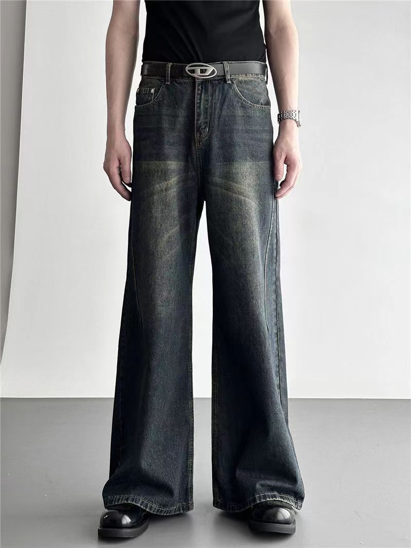 Japanese Brand × Jean Men's blue washed distressed straight jeans Size US 32 / EU 48 - 1 Thumbnail