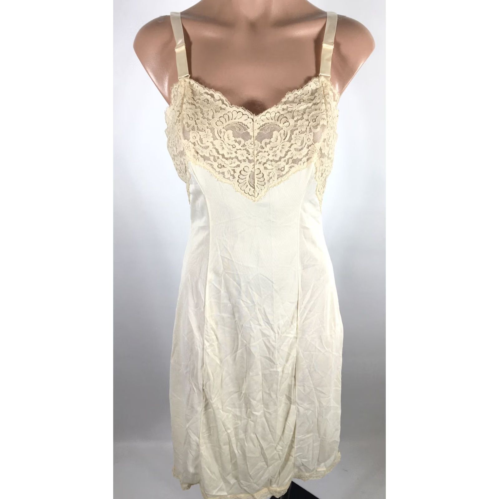 Vintage VINTAGE WONDER MAID Slip Dress Shirt Lace Ivory 1960s S Womens Size S / US 4 / IT 40 - 3 Thumbnail