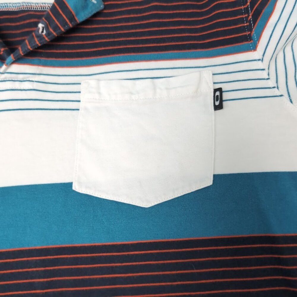 Oakley Vintage Oakley Striped Polo T Shirt Made in Thailand Size M Size US M / EU 48-50 / 2 - 2 Thumbnail