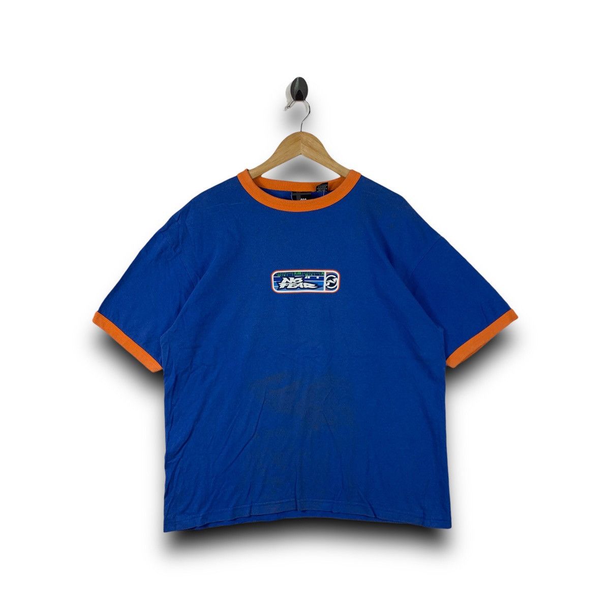 No Fear × Vintage Vintage NO FEAR centre logo ringer tee Size US L / EU 52-54 / 3 - 1 Thumbnail