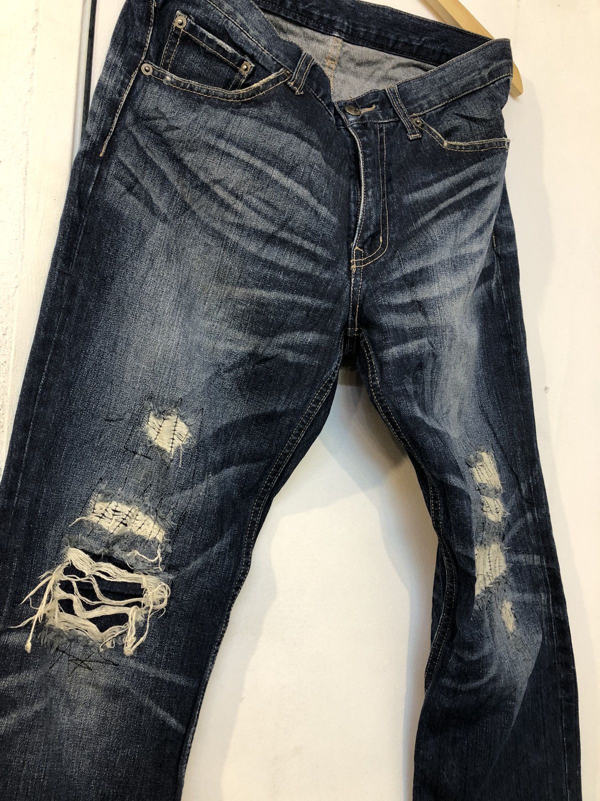 Japanese Brand PPFM distressed jeans Size US 32 / EU 48 - 2 Thumbnail