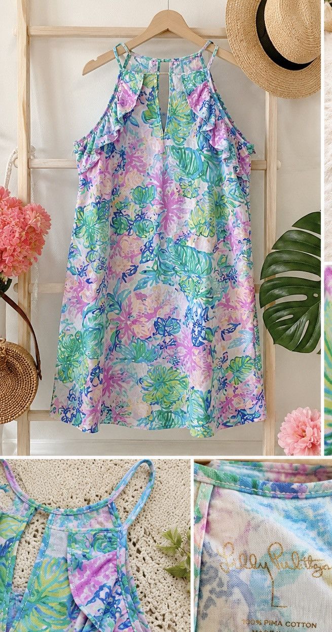Lilly Pulitzer Lilly Pulitzer Tropical Beach Dress Style Size L / US 10 / IT 46 - 3 Thumbnail