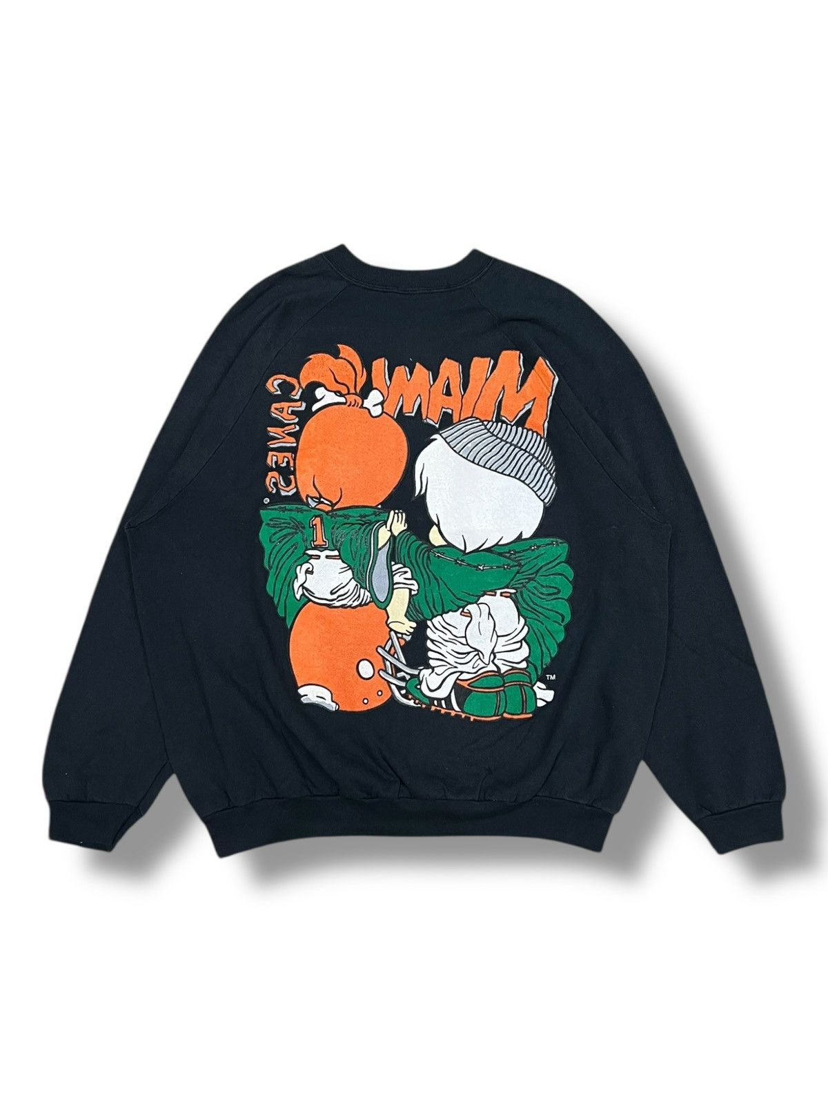 All Sport Vintage 1992 Miami Hurricanes x The Flintstones Sweatshirt Size US XL / EU 56 / 4 - 2 Thumbnail