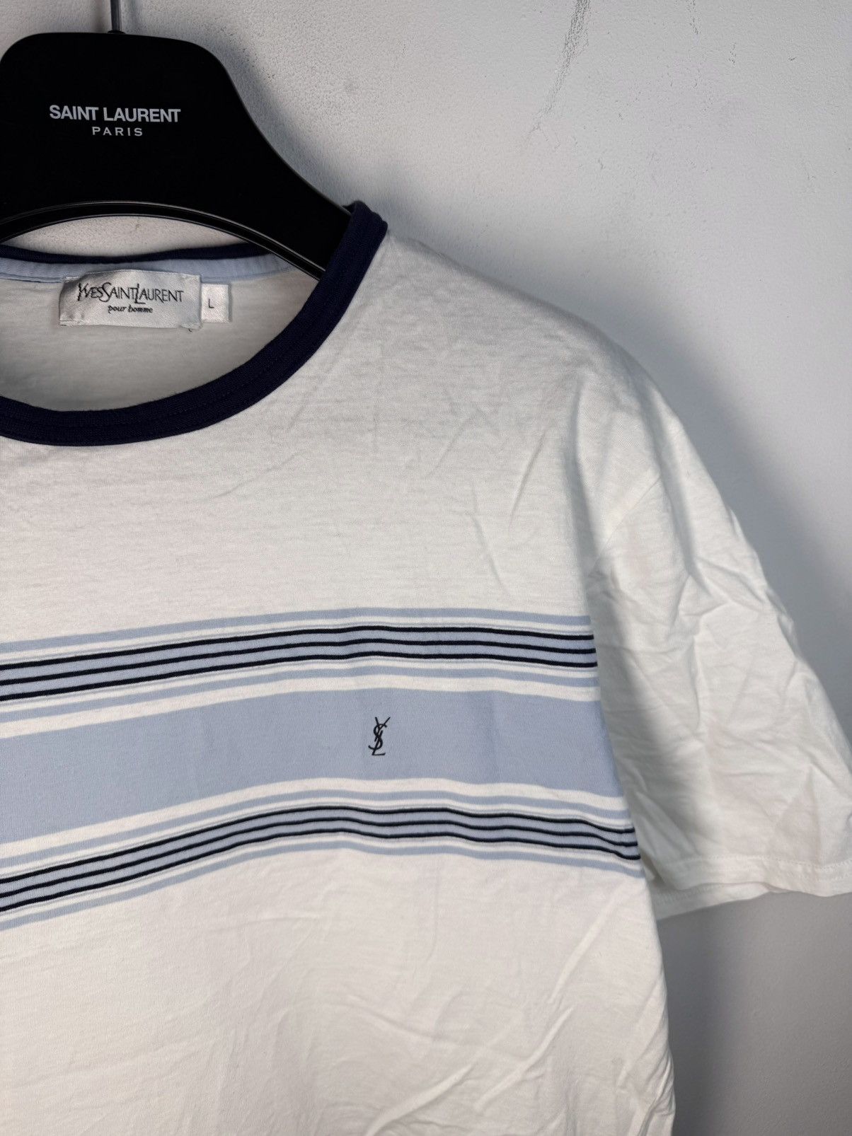 Yves Saint Laurent White YSL T-shirt Yves Saint Laurent Shirt Vintage Size US M / EU 48-50 / 2 - 1 Thumbnail