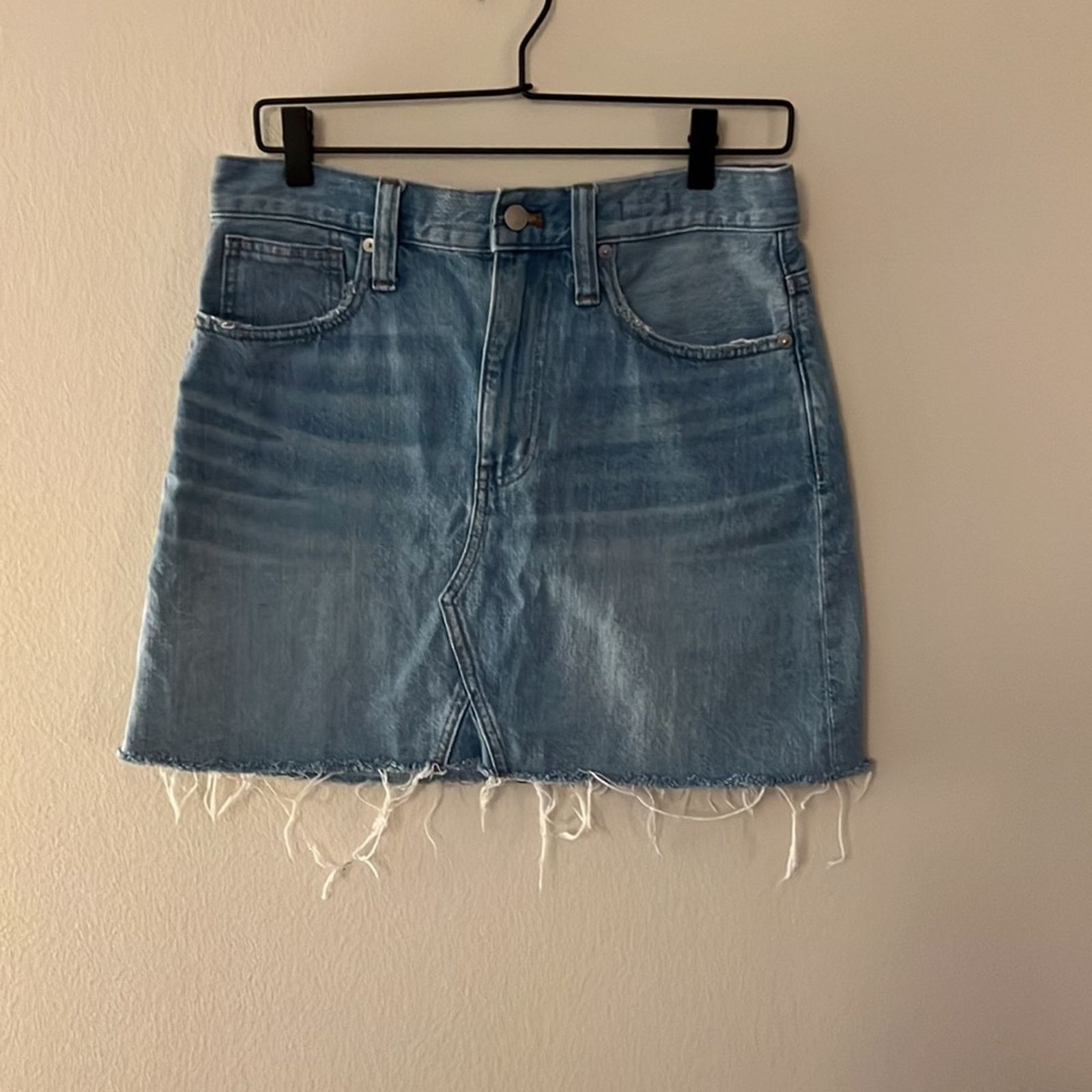 Madewell Madewell Rigid Denim A-Line Mini Skirt in Lovell Size 27 Size 27" / US 4 / IT 40 - 3 Thumbnail