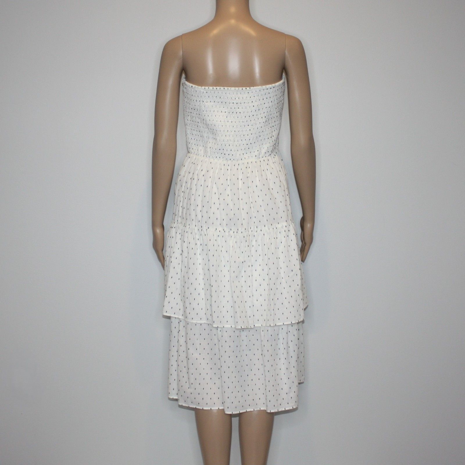 H&M Strapless Flounced Polka Dot Dress in White size US 12 NWT Size XL / US 12-14 / IT 48-50 - 6 Thumbnail