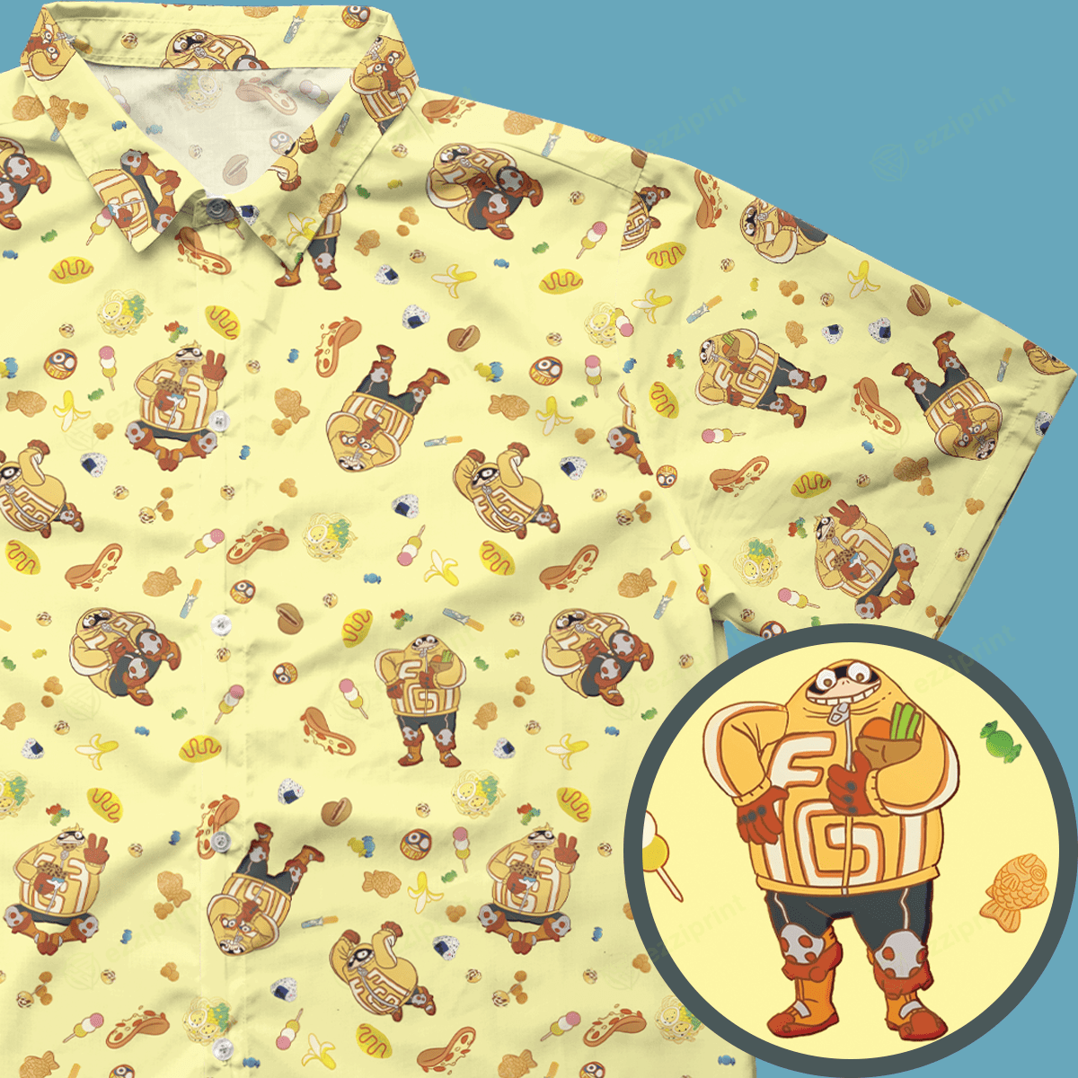 Designer × The Unbranded Brand Taishiro Toyomitsu Fat Gum Hero BNHA Button Down Shirt Size US M / EU 48-50 / 2 - 1 Thumbnail