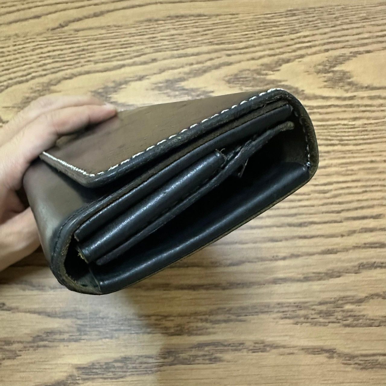 Japanese Brand Vintage Artisan Leather Wallet w/ Riri Zip & HATO Size ONE SIZE - 13 Thumbnail