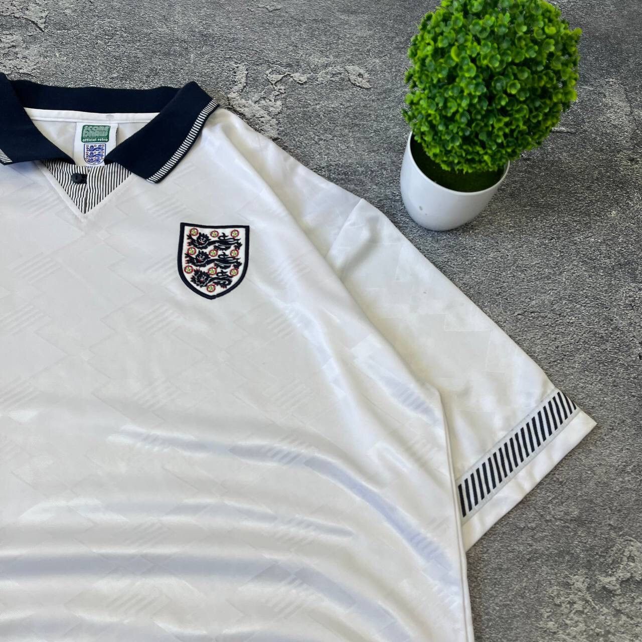 Japanese Brand England 1990/1992 Home Football Shirt Soccer Jersey Retro Size US XXL / EU 58 / 5 - 14 Thumbnail