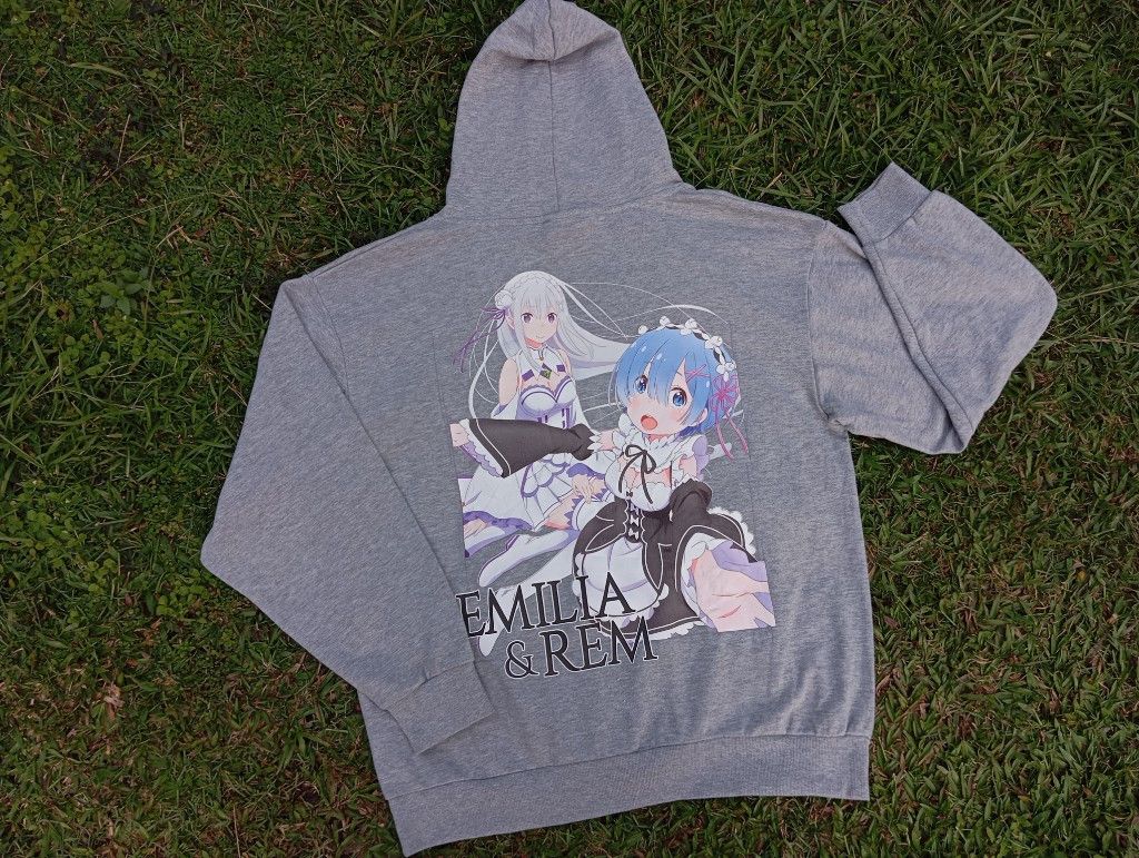 Japanese Brand Re:Zero Emilia 😍 Rem Anime hoodie sweater Size US XL / EU 56 / 4 - 4 Thumbnail