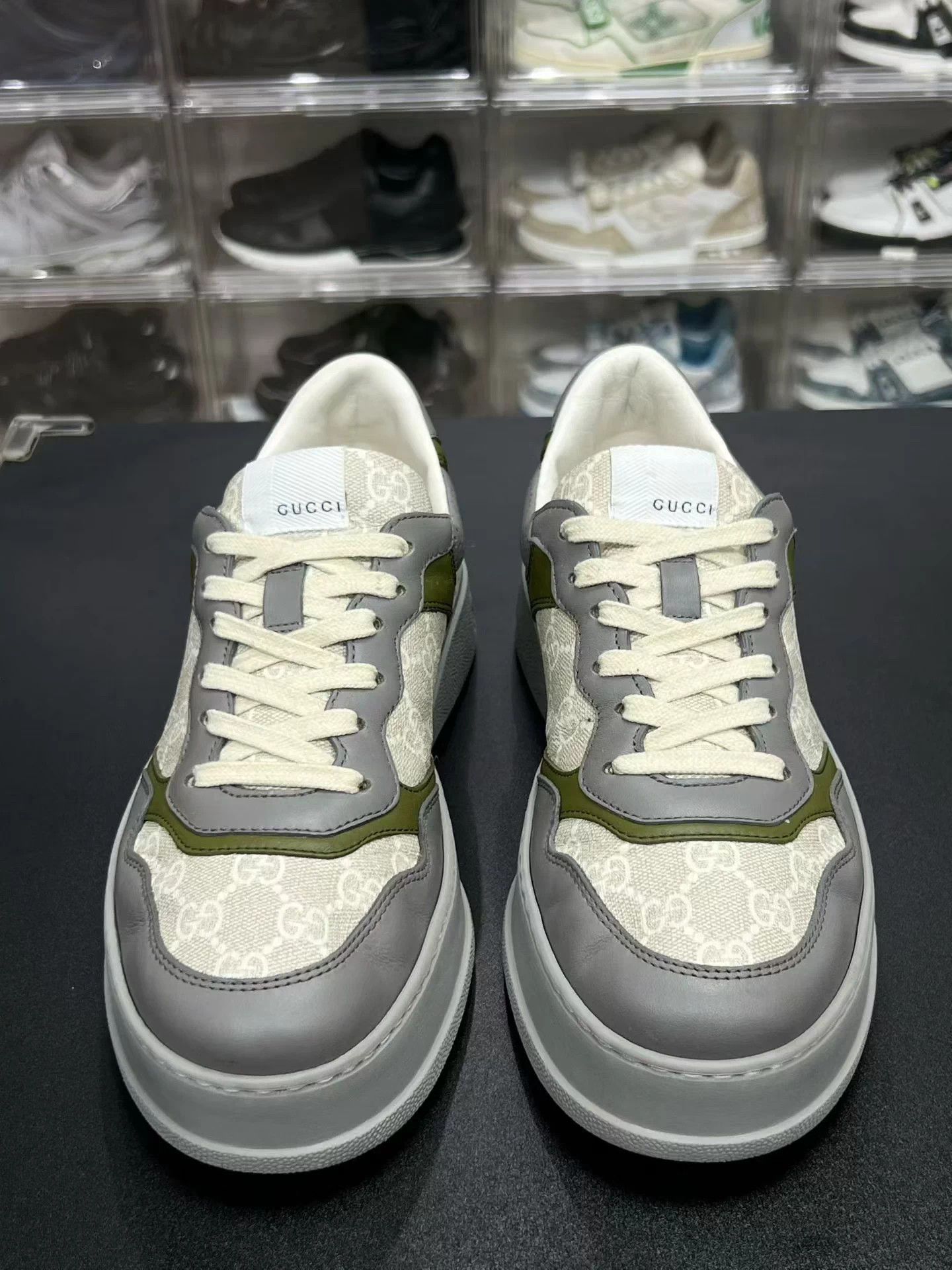 Gucci GUCCI Chunky "Cookie" Sneakers Wht/Bl/Green 41 Worn Once Size US 8 / EU 41 - 2 Thumbnail