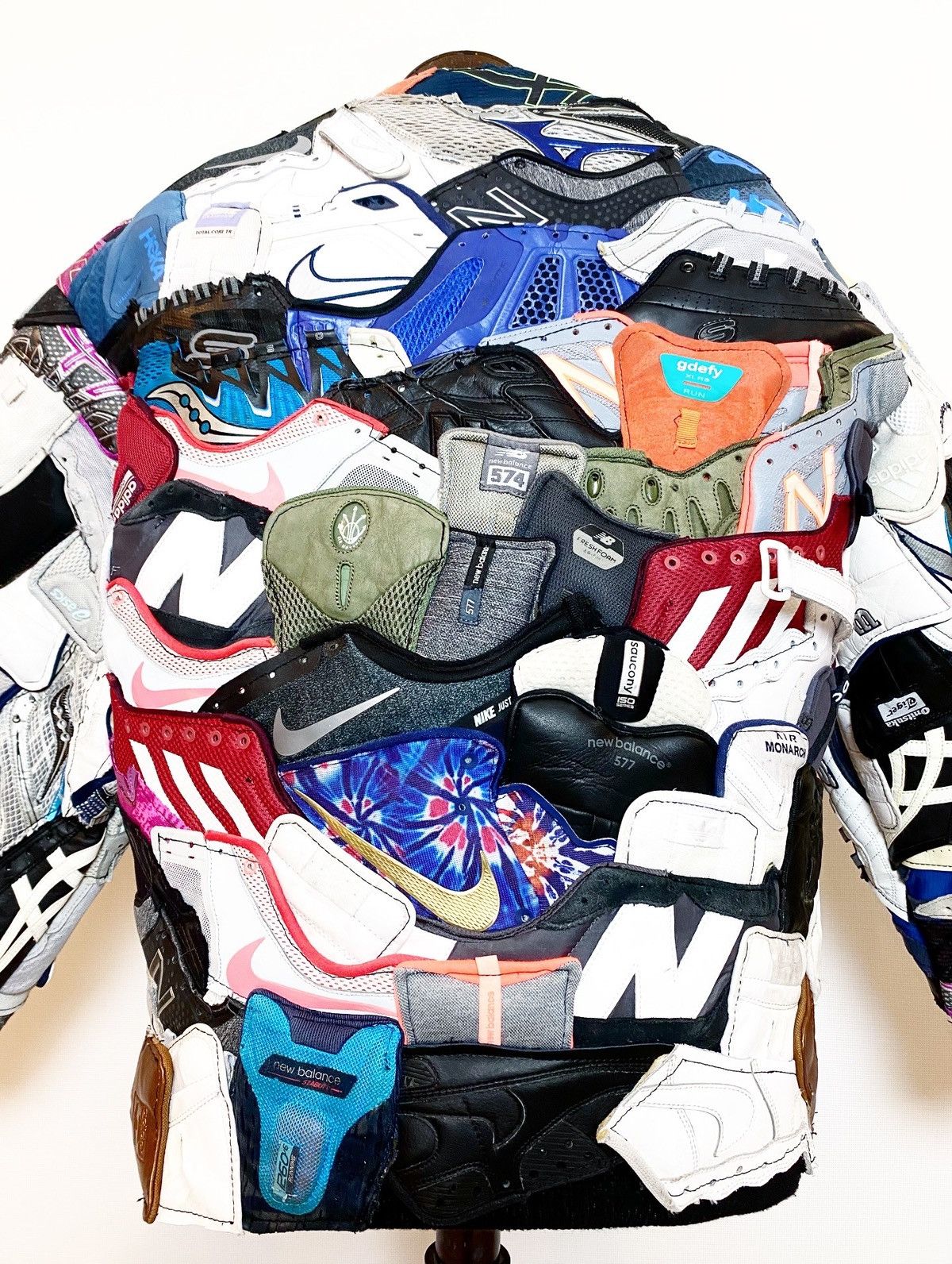 Handmade JACKET FROM SNEAKERS UPCYCLE BOMBER HANDMADE CUSTOM 1 OF 1 Size US L / EU 52-54 / 3 - 18 Thumbnail