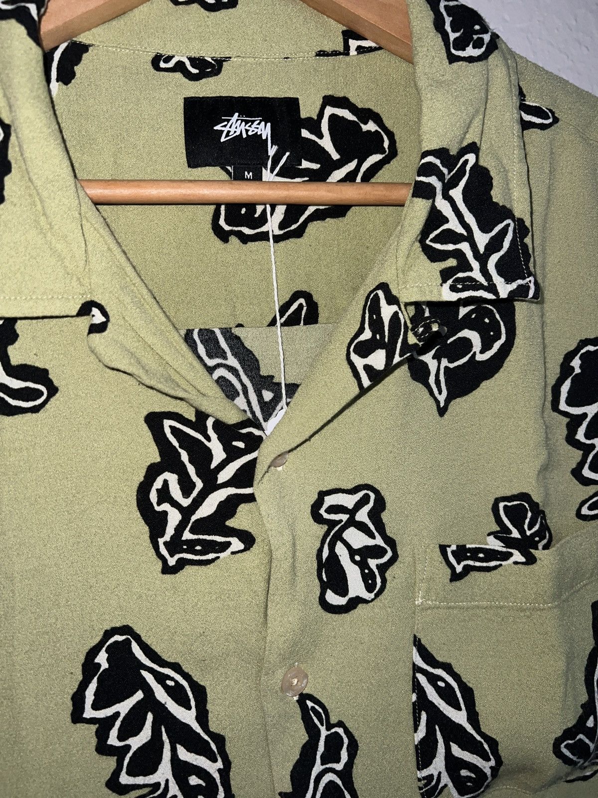 Stussy Stussy Leaves Pattern Shirt Size US M / EU 48-50 / 2 - 4 Thumbnail