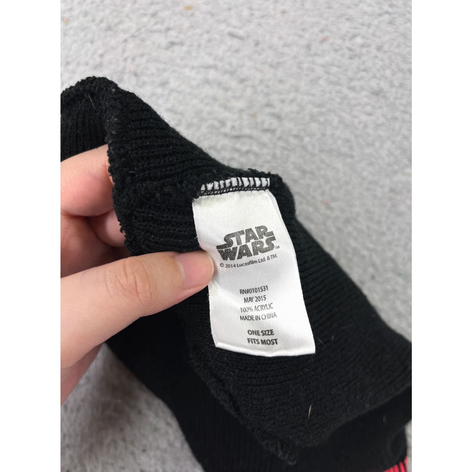 Star Wars Star Wars Beanie Toque Adult One Size Black Pink Stripe Knit 100% Arylic Size ONE SIZE - 6 Thumbnail