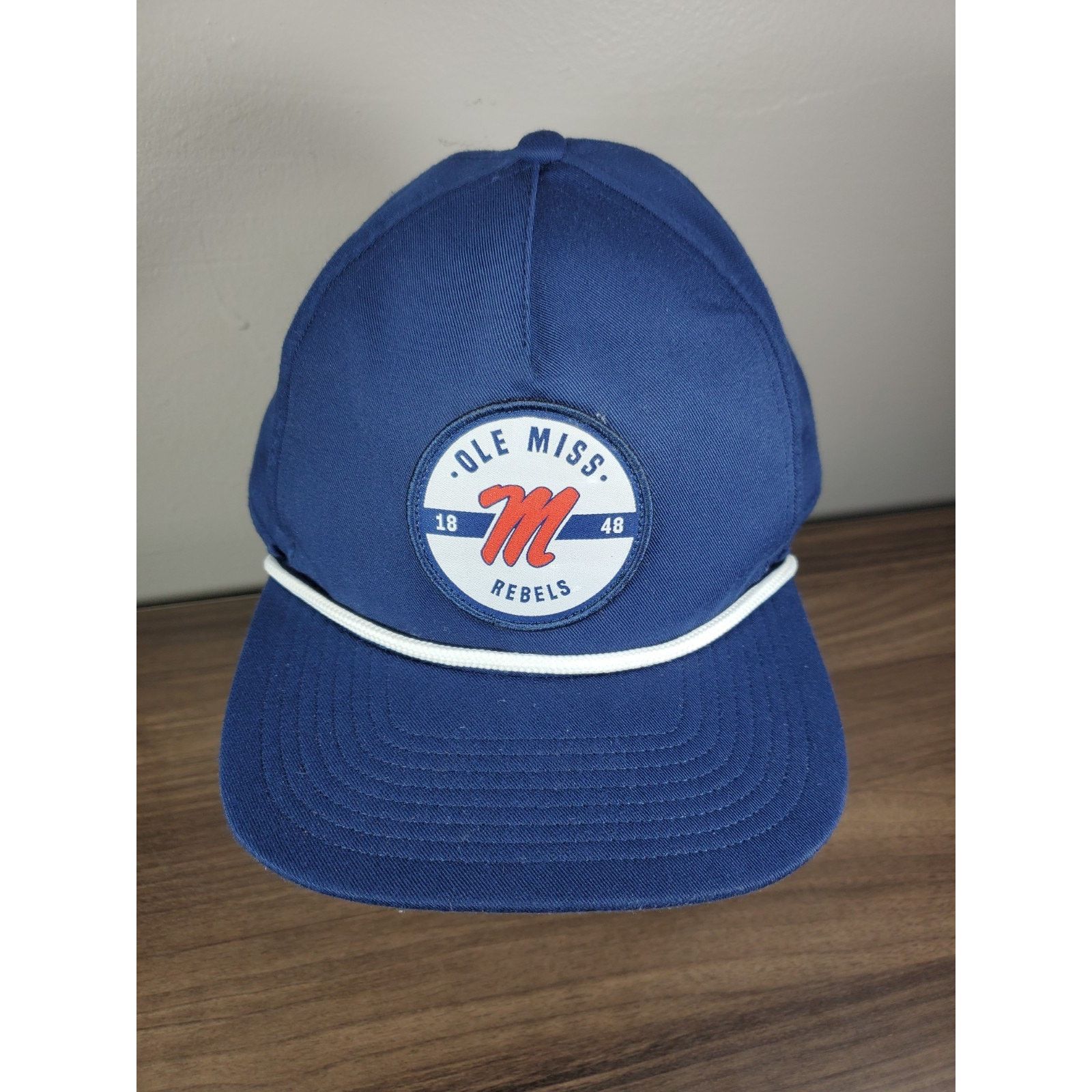 NCAA × Top Of The World Ole Miss Rebels Hat Snapback Cap Navy Blue NCAA Football ToW Size ONE SIZE - 3 Thumbnail