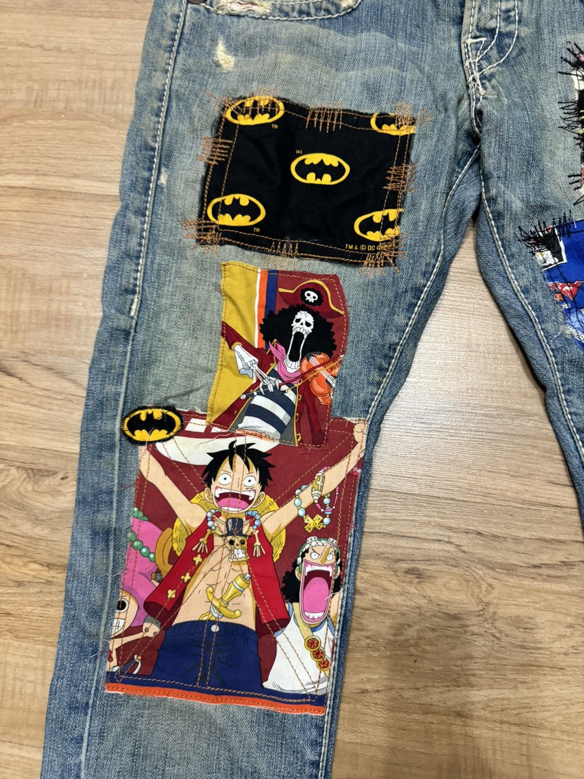 True Religion TRUE RELIGION PATCHWORKS SASHIKO STYLE CUSTOM JEANS Size US 31 - 3 Thumbnail