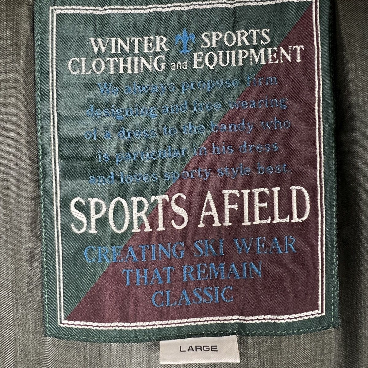 Sports Afield 🔥 VINTAGE AFIELD SPORTS ASTRO SKI CROP BOMBER JACKET Size US L / EU 52-54 / 3 - 13 Thumbnail