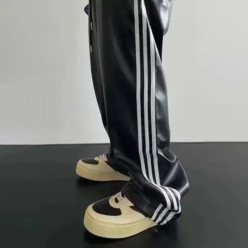 Jean Y2k Retro straight Leather Pants Size US 30 / EU 46 - 4 Thumbnail