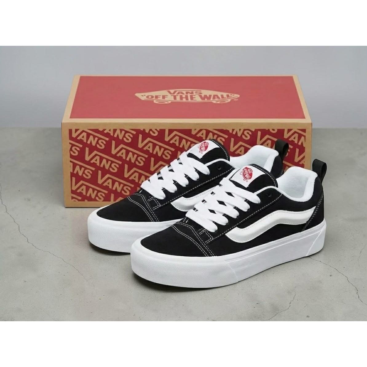 Vans VANS Knu Stack Platform Shoes 9 Women/7.5 Men Black/WhiteNEW Size US 9 / IT 39 - 1 Thumbnail