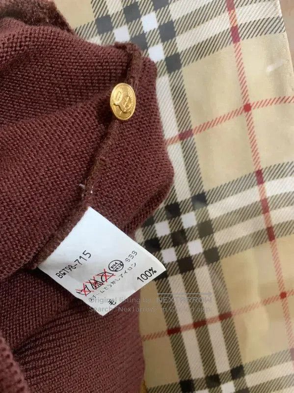 Burberry Burberry Brown Wool Women's Cardigan. Size M / US 6-8 / IT 42-44 - 6 Thumbnail