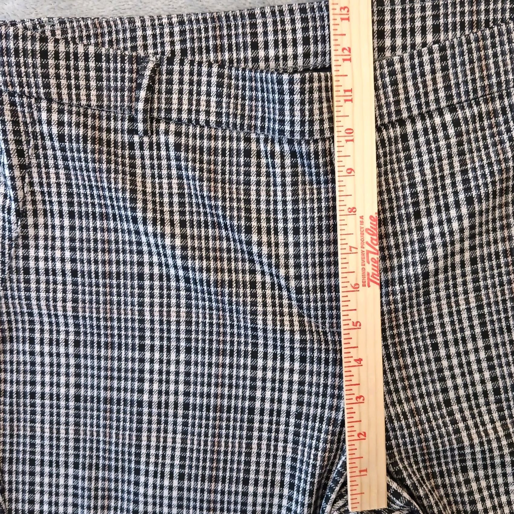 Vintage Briggs Petite Pants Womens PXL Black Gray Plaid Pull On Stretch Ankle 39x28 New Size 40" / US 18 - 4 Thumbnail