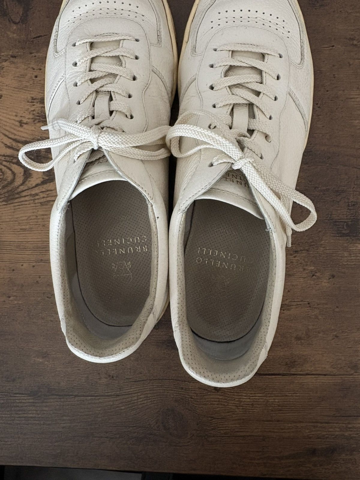 Brunello Cucinelli Brunello Cucinelli Leather Low Top Trainers Size US 12 / EU 45 - 3 Thumbnail