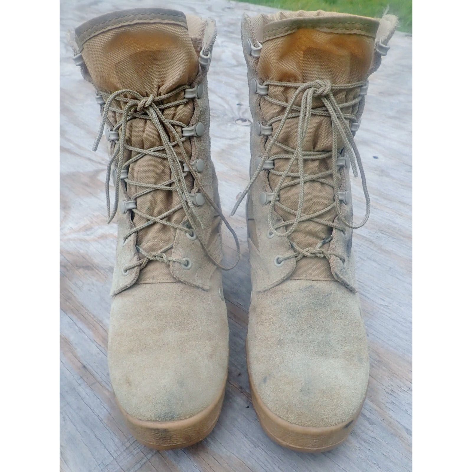 Vibram VINTAGE McRae Military Boots Men Adult Size 5.5 W Desert Beige Combat Jungle Vibram Outsole Outdoor Patriotic Breathable Cushioned Size US 6 / EU 39 - 2 Thumbnail