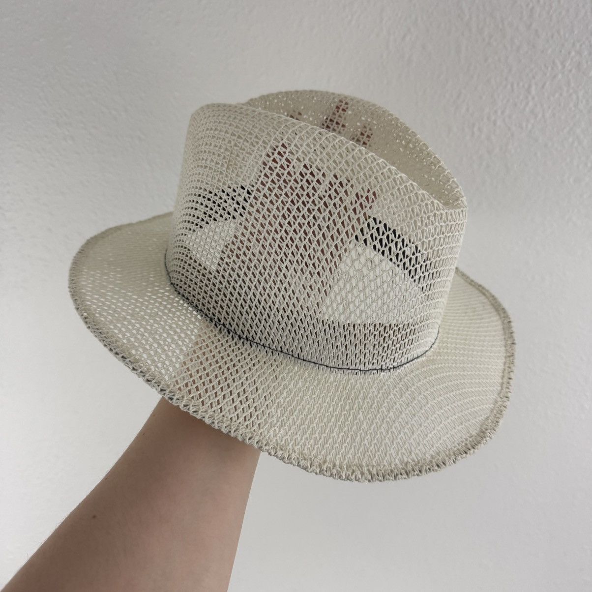 Vintage Sombreros Super Finos Del Centro Vintage White Fedora Hat Size ONE SIZE - 1 Thumbnail
