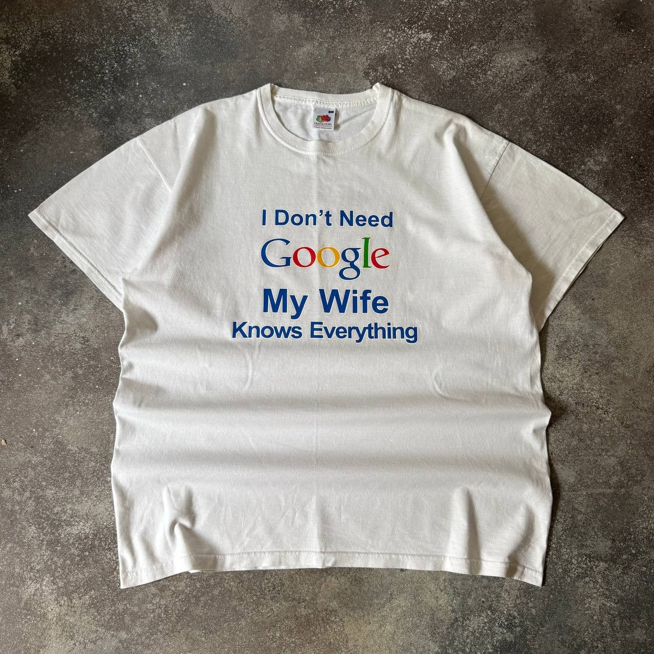 Fruit Of The Loom × Vintage I dont need Google my wife know everething T-Shirt Size US L / EU 52-54 / 3 - 2 Thumbnail