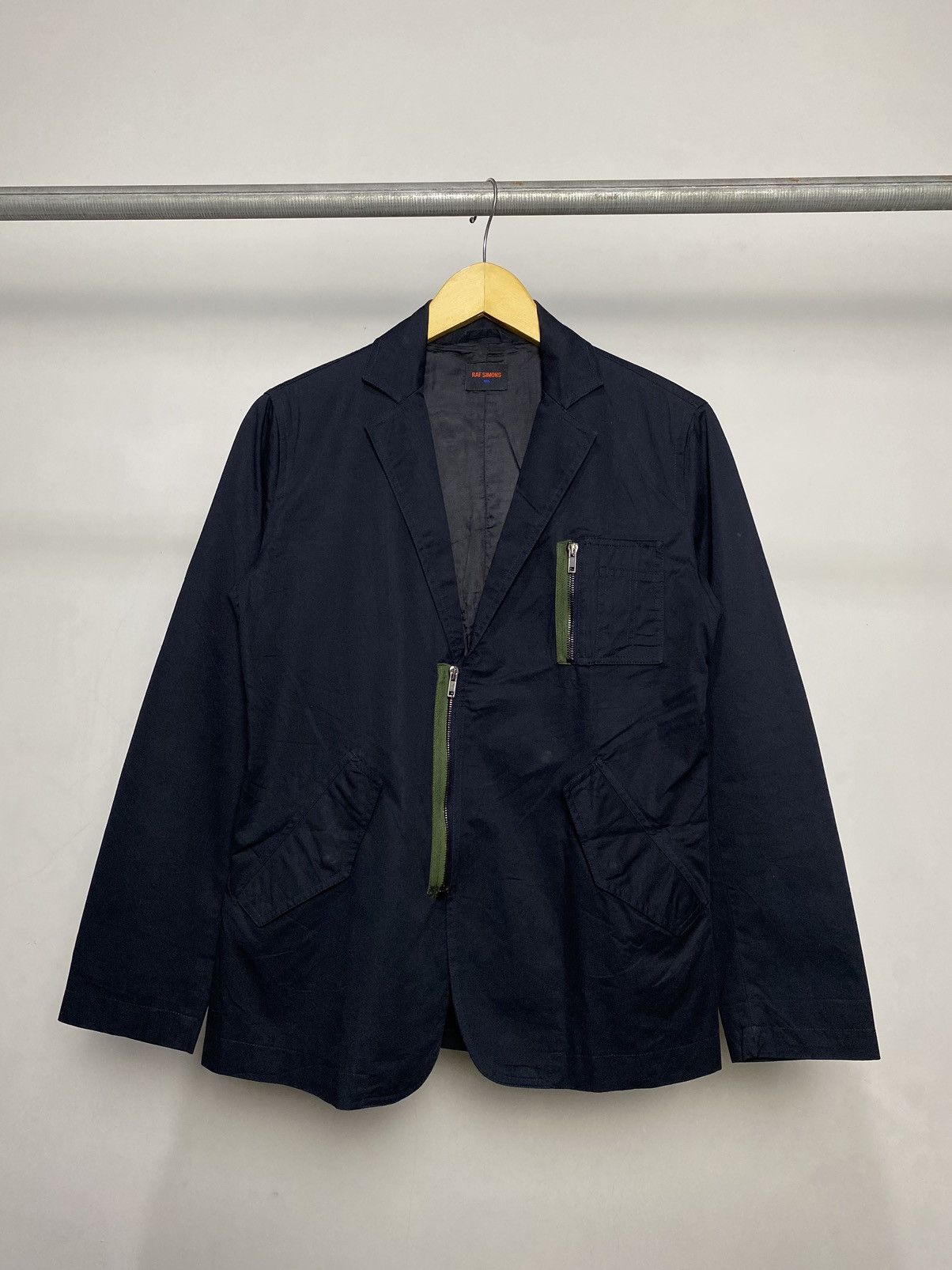 名作 2004-05AW WAVES期 ラフシモンズ ライダース コート 46 名作 2004-05AW WAVES期 ラフシモンズ ライダース コート 46