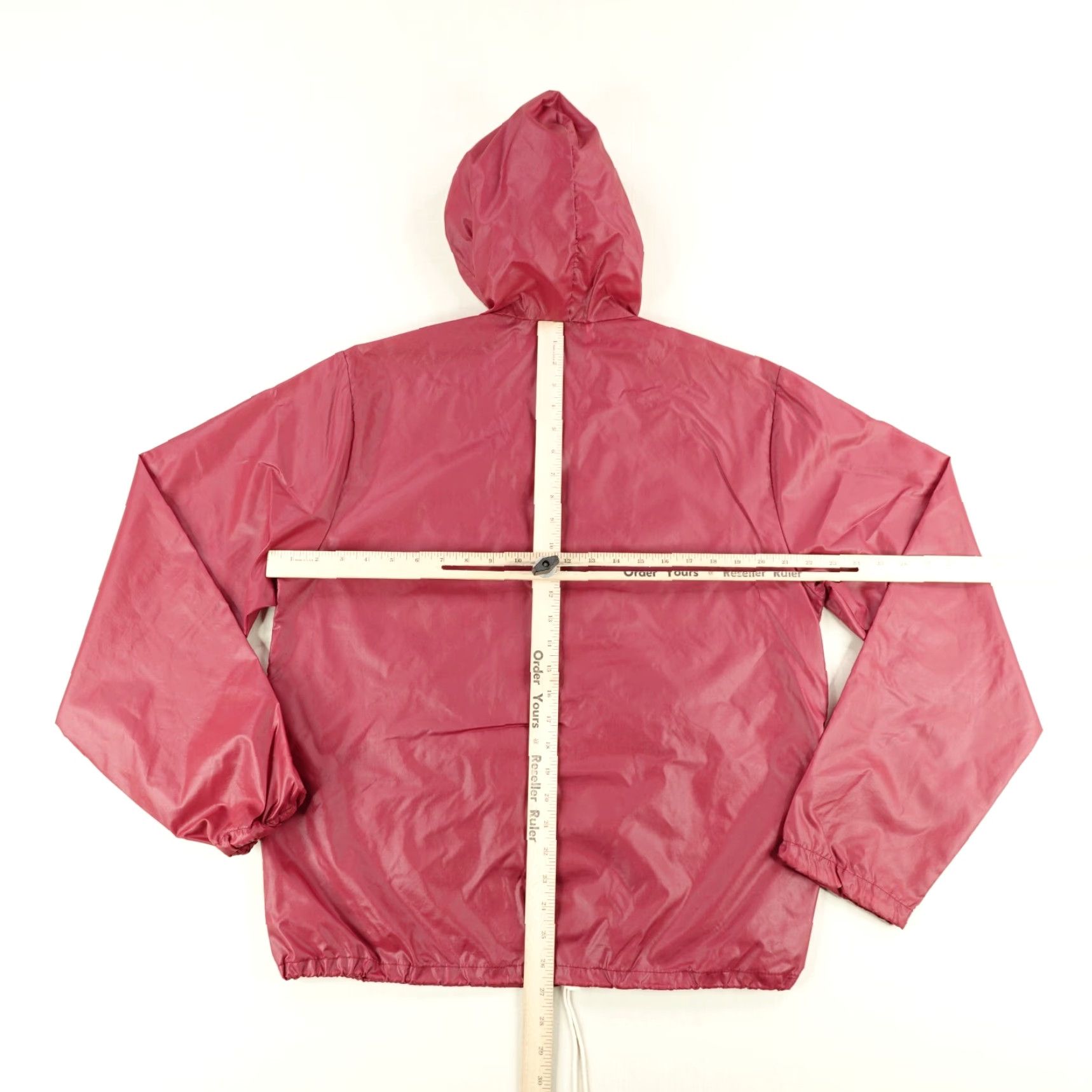 VINTAGE Lacoste Izod Windbreaker Jacket Mens Medium Red 60s Outdoor Casual Lightweight Zip