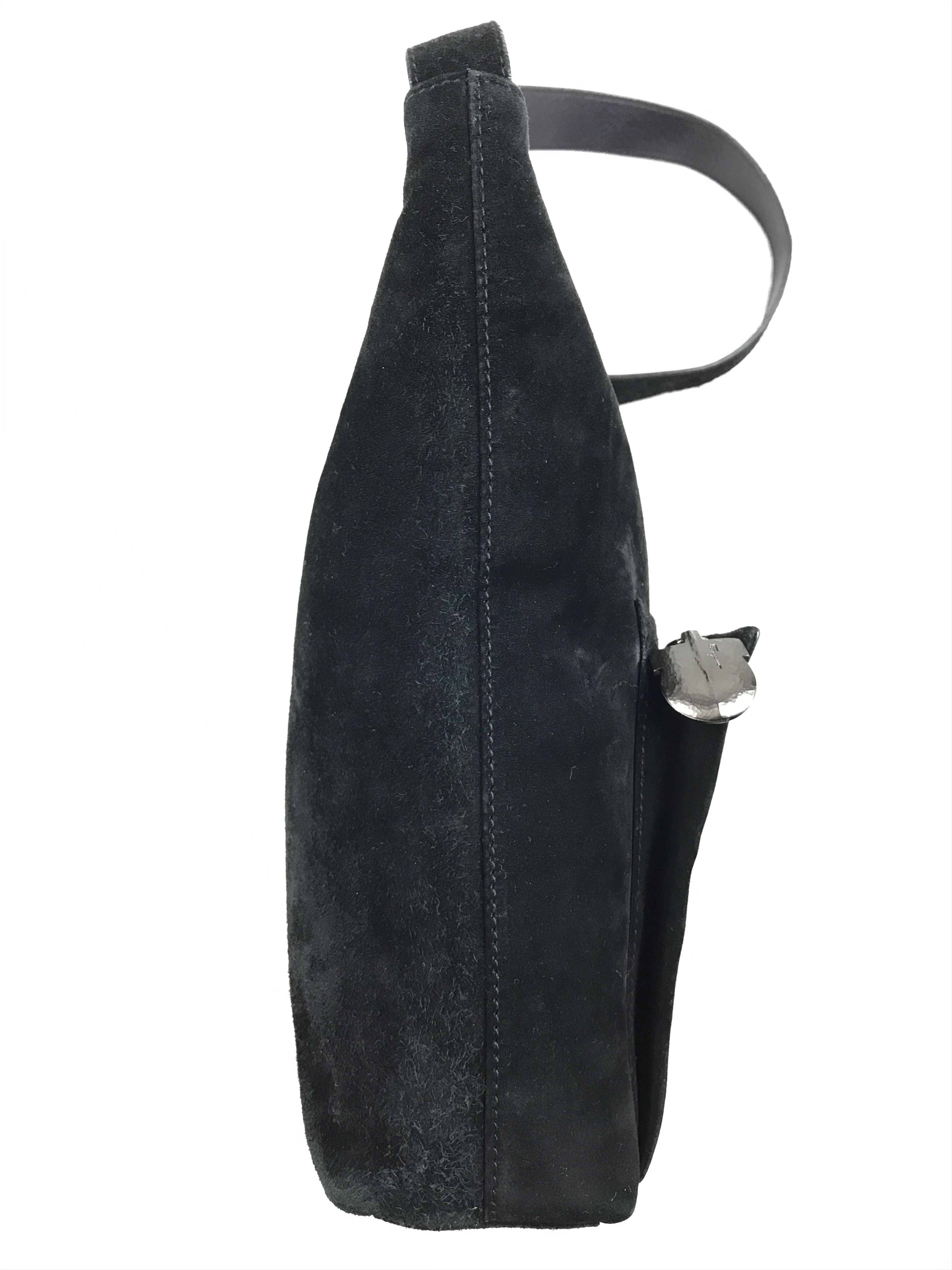 Designer × Salvatore Ferragamo × Vintage Vintage Salvatore Ferragamo Hobo Bag Suede Leather Size ONE SIZE - 3 Thumbnail