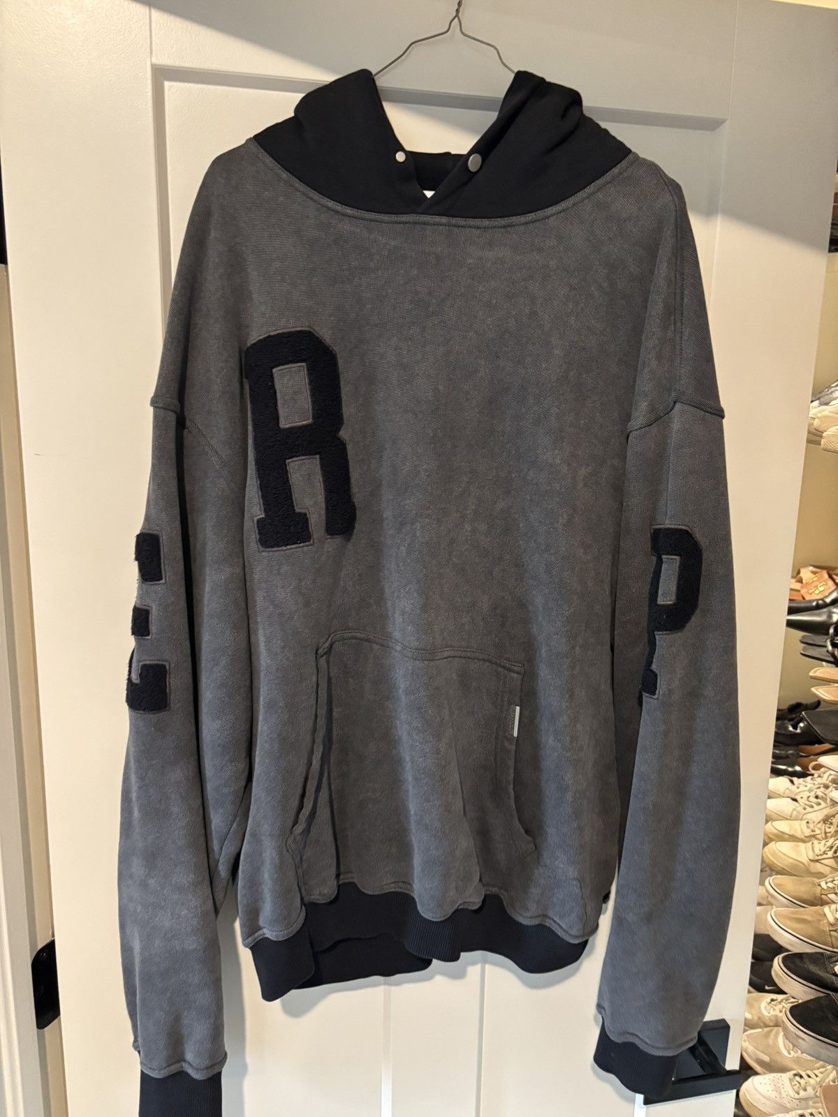 Represent Clo. Grey and Black Patch Represent Hoodie Size US L / EU 52-54 / 3 - 1 Thumbnail
