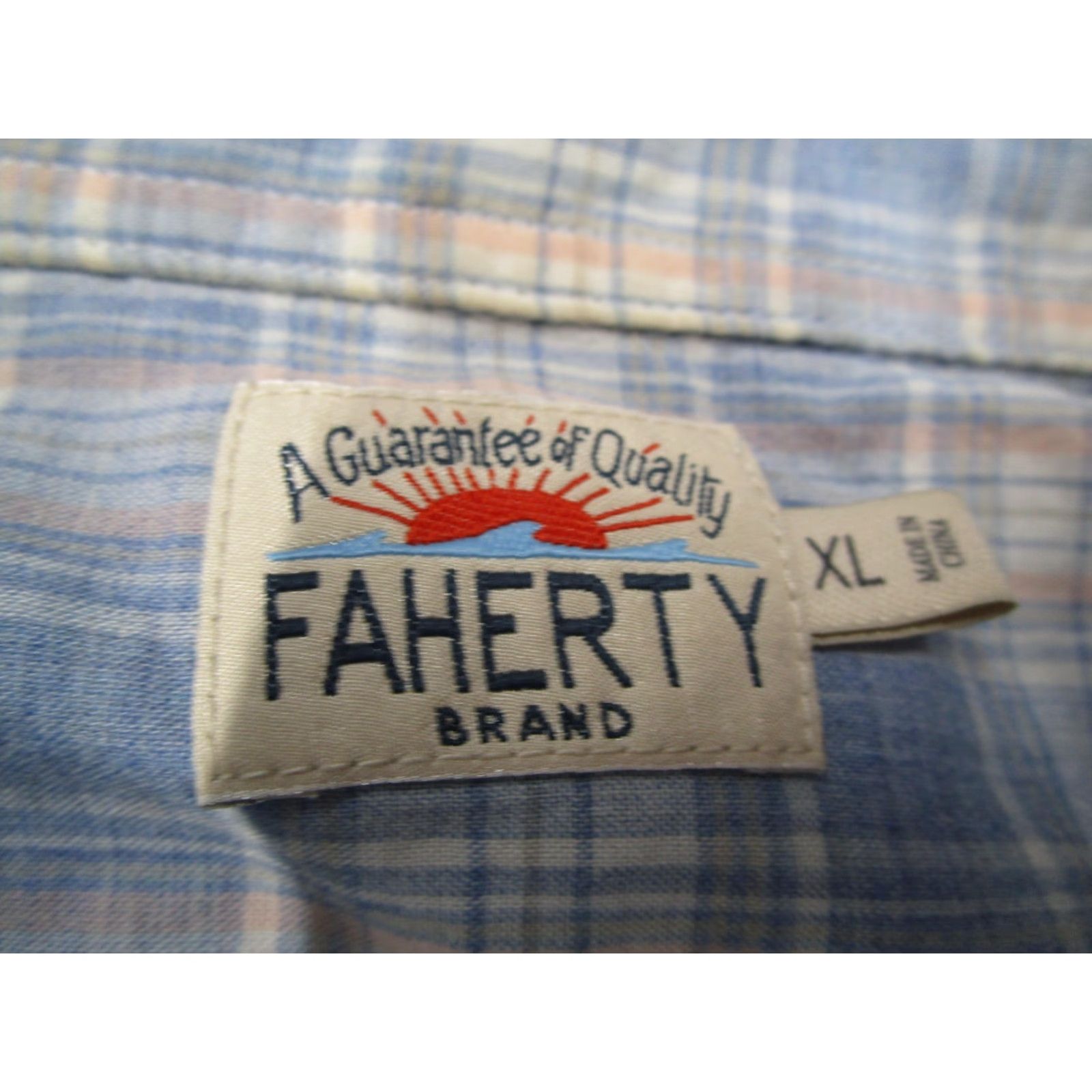 Faherty Faherty Cotton Shirt Mens XL Blue Plaid Long Sleeve Button-Up Bohemian Size US XL / EU 56 / 4 - 3 Thumbnail