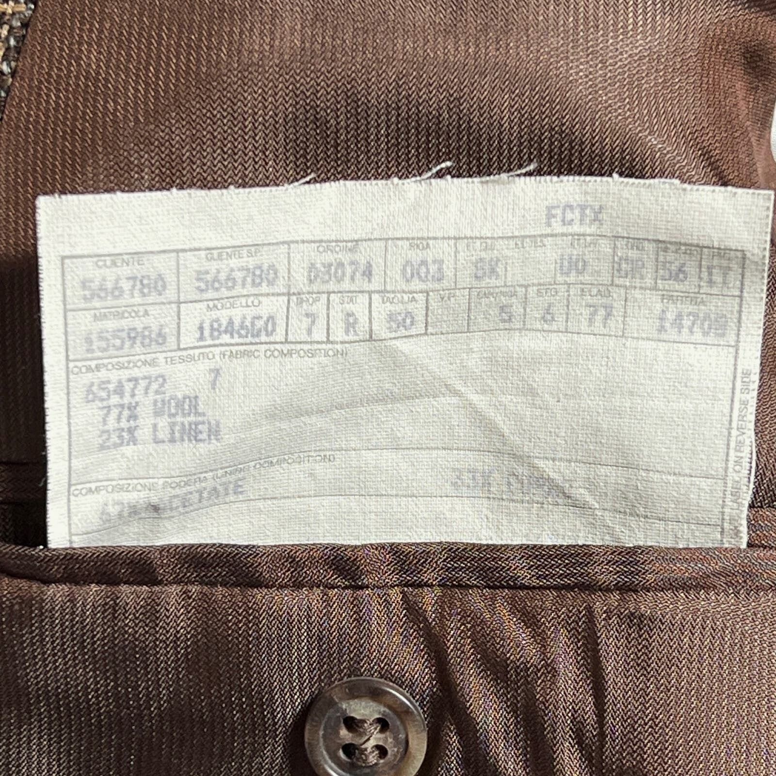Ermenegildo Zegna Ermenegildo Zegna Blazer Brown Wool Linen Coat Jacket Sz 40R Size 40R - 3 Thumbnail