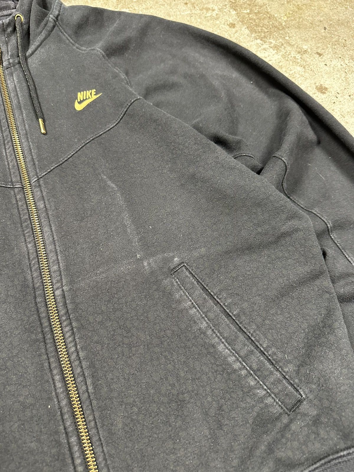 Nike × Vintage Vintage y2k Nike Black Leopard Skin Hoodie Swoosh Zip Size US S / EU 44-46 / 1 - 4 Thumbnail