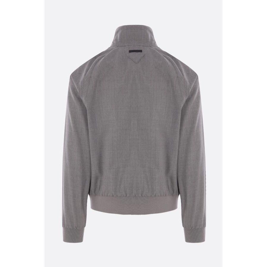 Prada PRADA Lightweight Wool Gray Bomber Jacket New & Authentic (M Size US M / EU 48-50 / 2 - 2 Thumbnail