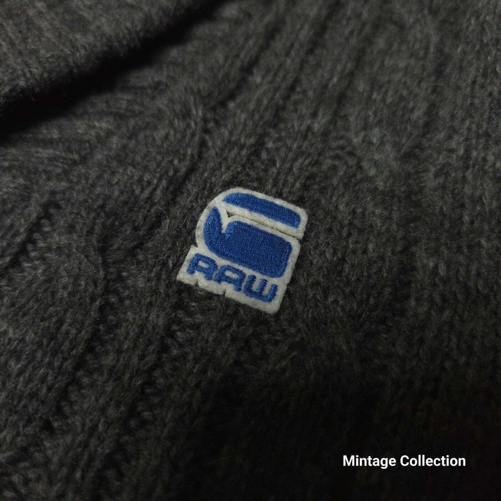 G-Star GSTAR CORRECT LINE GRAY WOOL BORRE SHAWL CARDIGAN CABLE KNIT Size US M / EU 48-50 / 2 - 3 Thumbnail