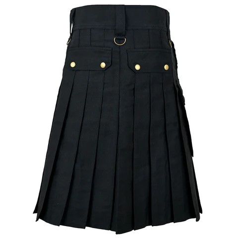 Handmade × Other Cargo mens Utility Kilt Black with 6 Pockets Size US 34 / EU 50 - 6 Thumbnail