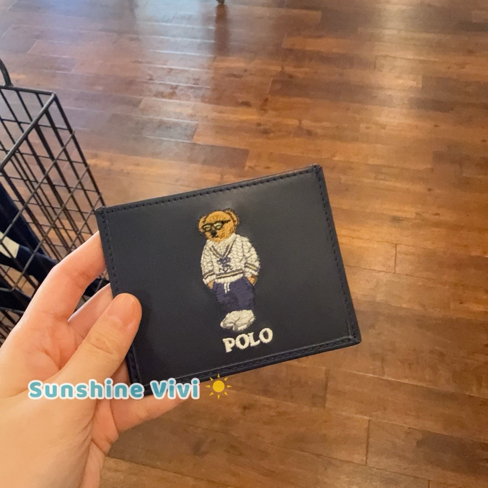 Polo Ralph Lauren NWT Ralph Lauren Polo Bear Leather Card Case Navy Size ONE SIZE - 1 Thumbnail