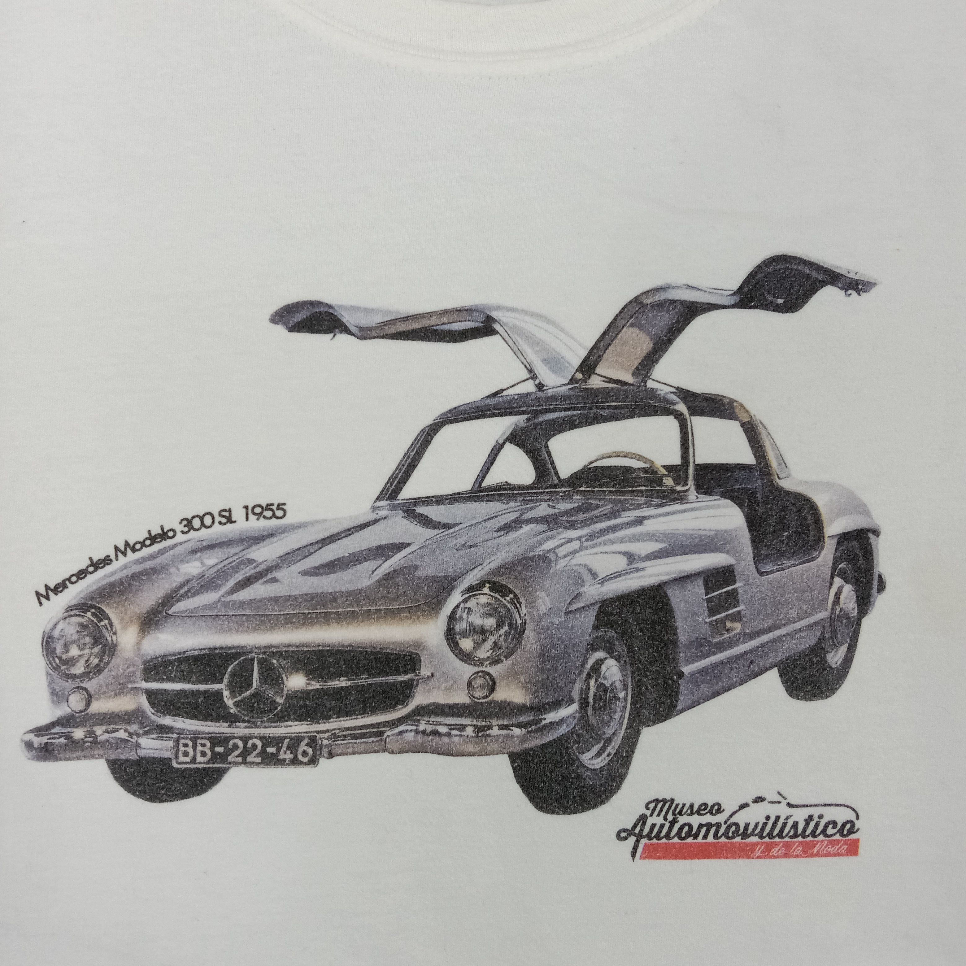 Mercedes-Benz × Vintage Mercedes Model 300 SL 1955 Classic Car Racing Tshirt Size US XL / EU 56 / 4 - 2 Thumbnail