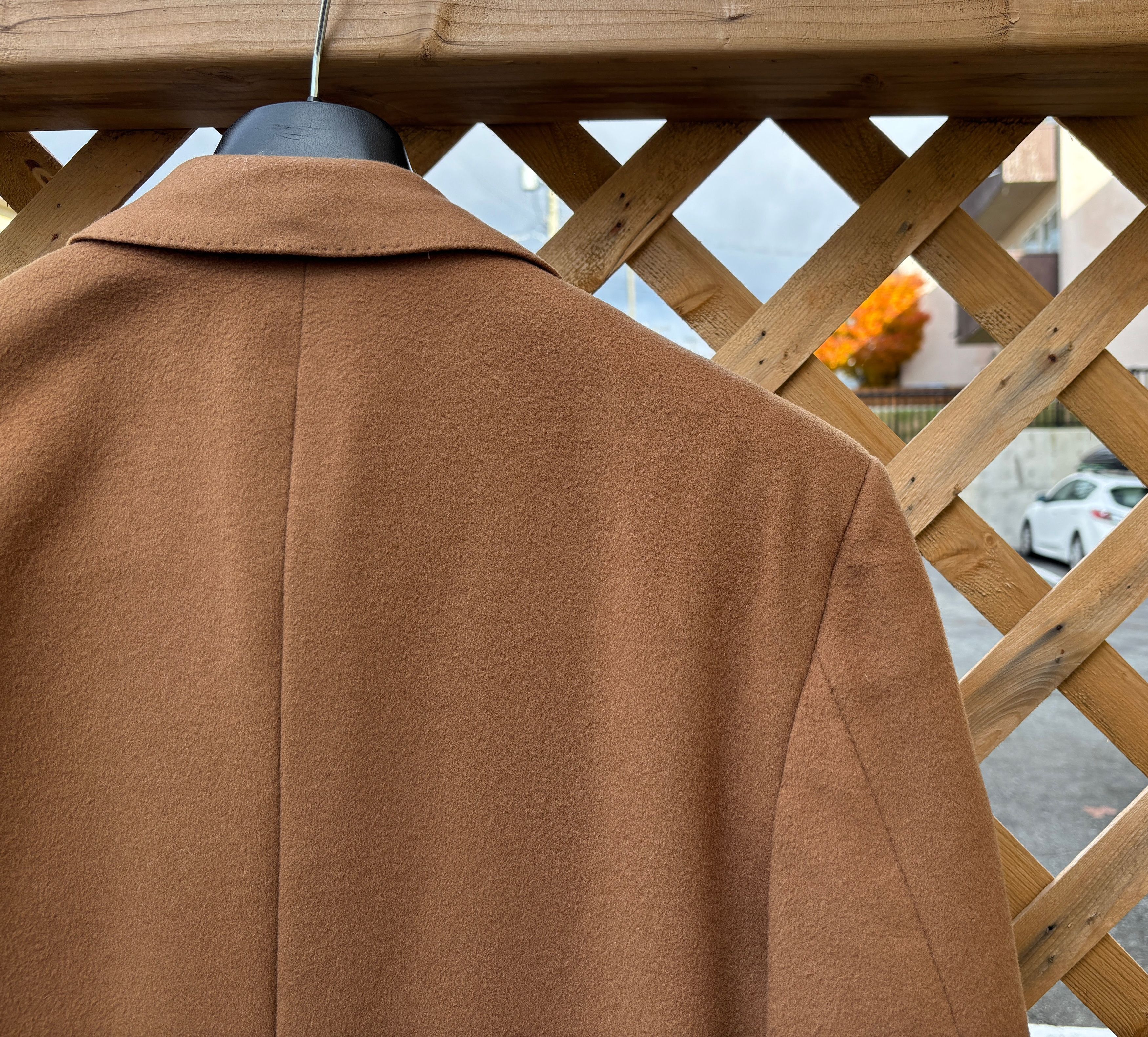 Samuelsohn Cashmere Double Breasted Tan/Camel Overcoat Polo Coat - M/L Size US L / EU 52-54 / 3 - 12 Thumbnail